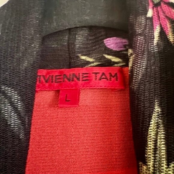 Vivienne Tam Vintage Floral Motif Bolero/Jacket Early 2000's- Stunning! L - Picture 7 of 9